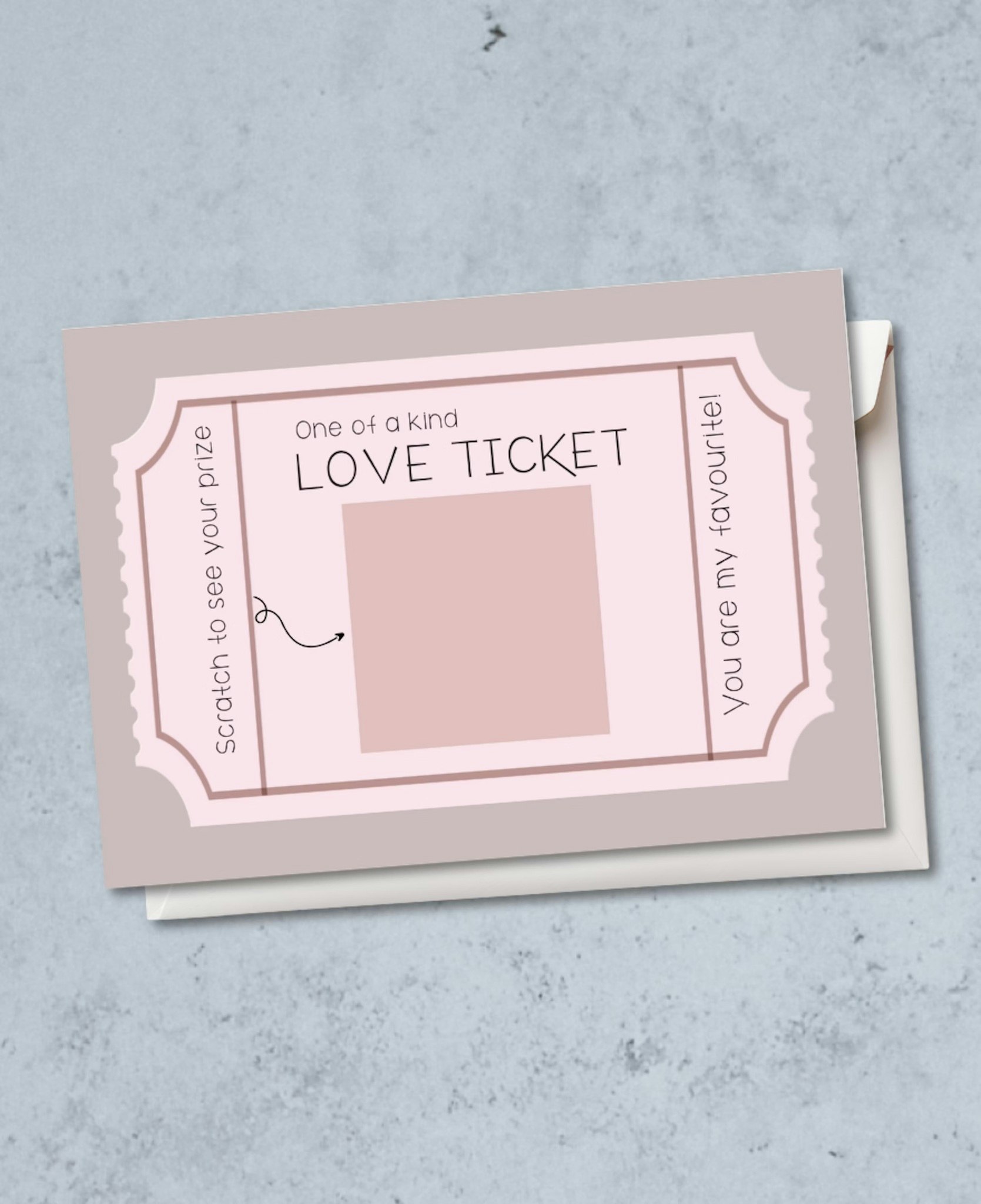 Raus Hverdag - 4pk  Love Ticket Skrapekort