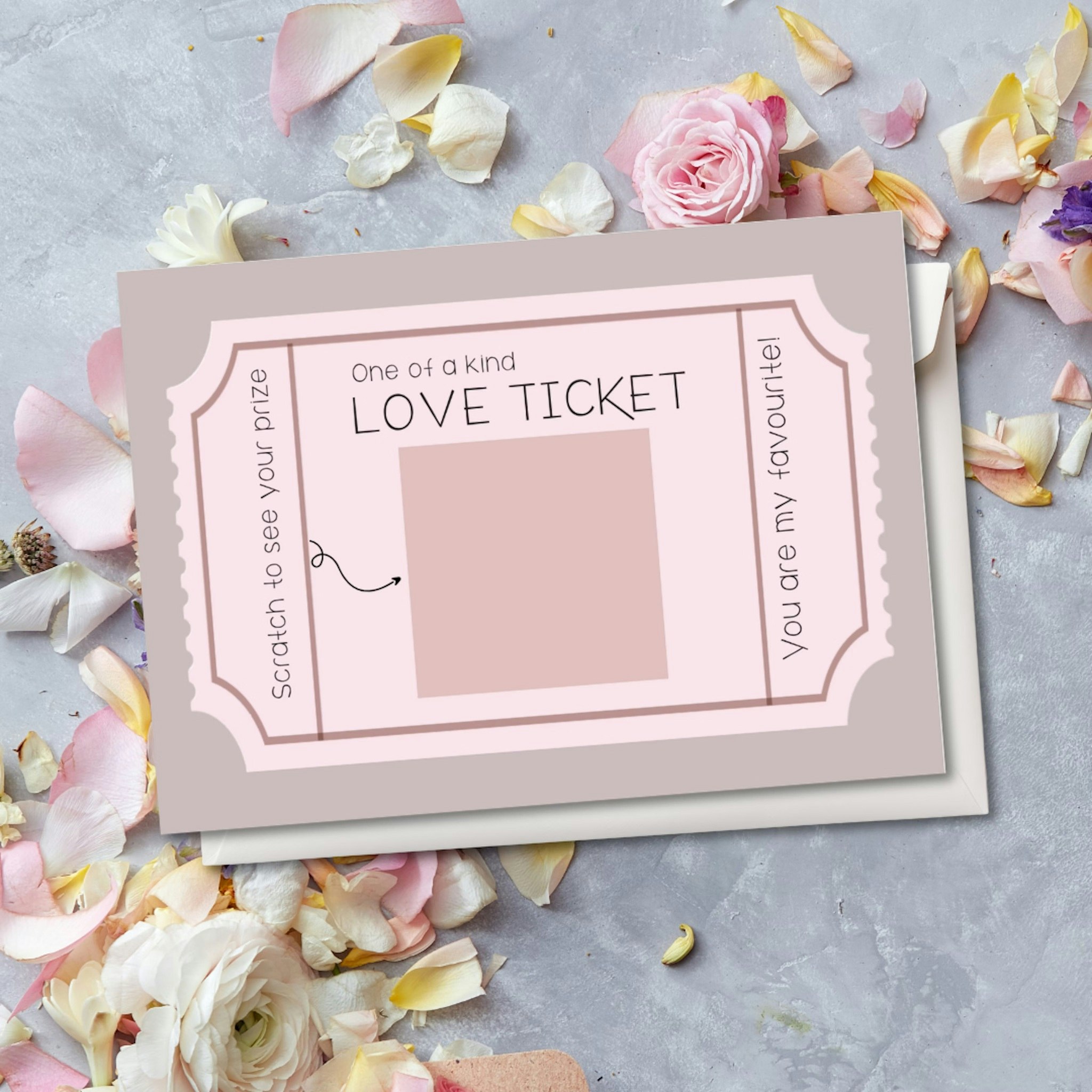 Raus Hverdag - 4pk  Love Ticket Skrapekort