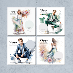 4pk Vipps Konfirmasjonskort