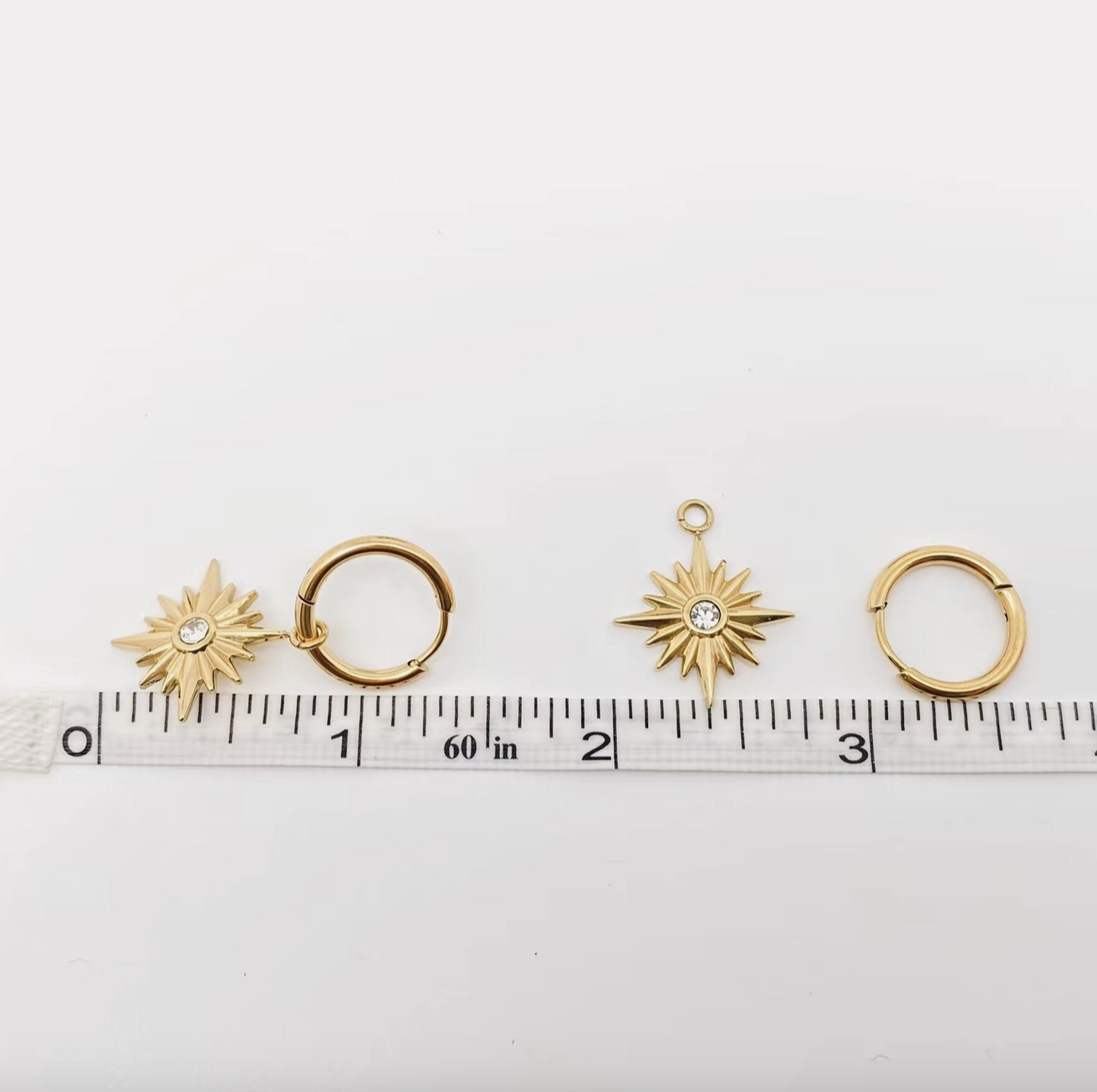 Star Pendant Huggies