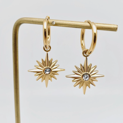 Star Pendant Huggies
