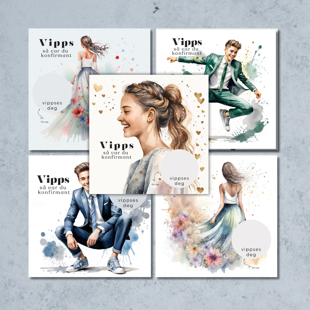 5pk Vipps Konfirmasjonskort