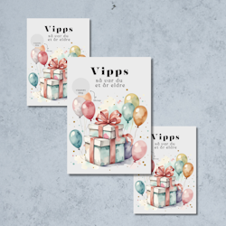 3pk Vipps Skrapekort - Gaver