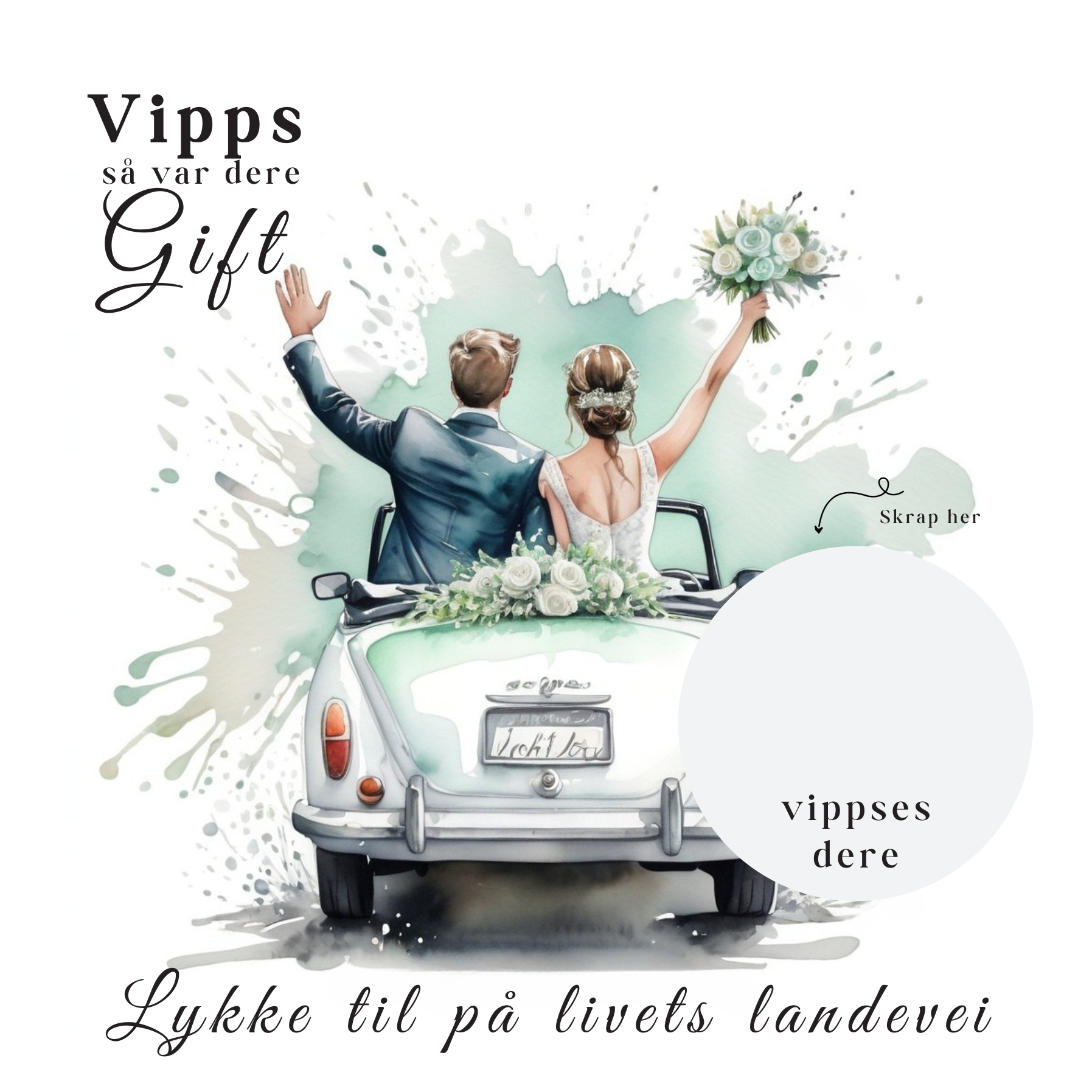 Vipps Bryllupskort