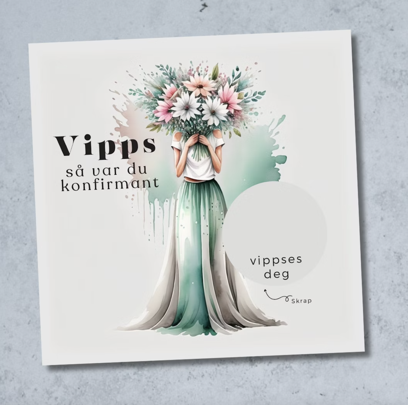 4pk Vipps Konfirmasjonskort - Mix