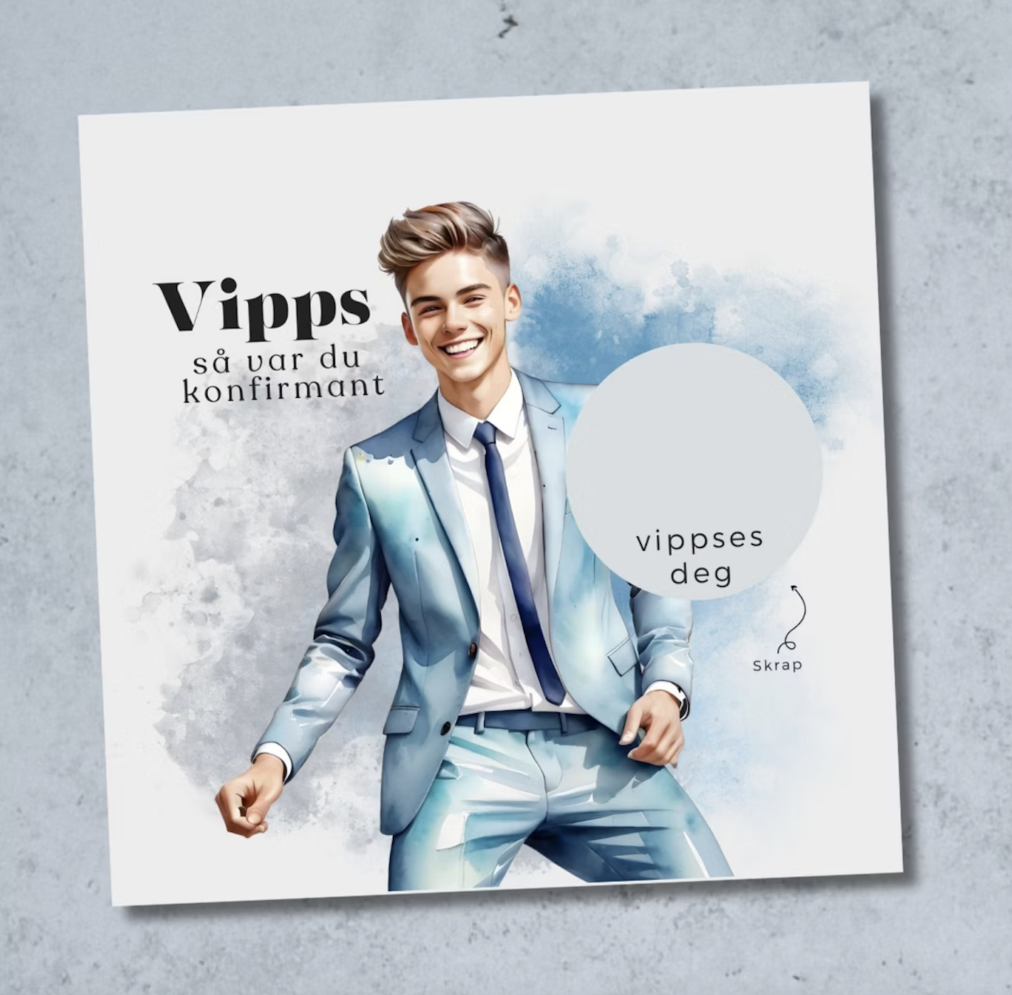 4pk Vipps Konfirmasjonskort - Mix