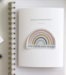 Pixel Paper Heart Sticker Card - You can do Hard Things
