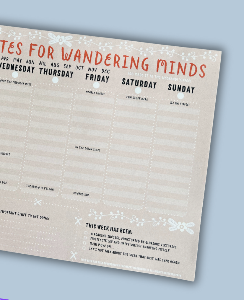 Weekly planner for Wandering Minds