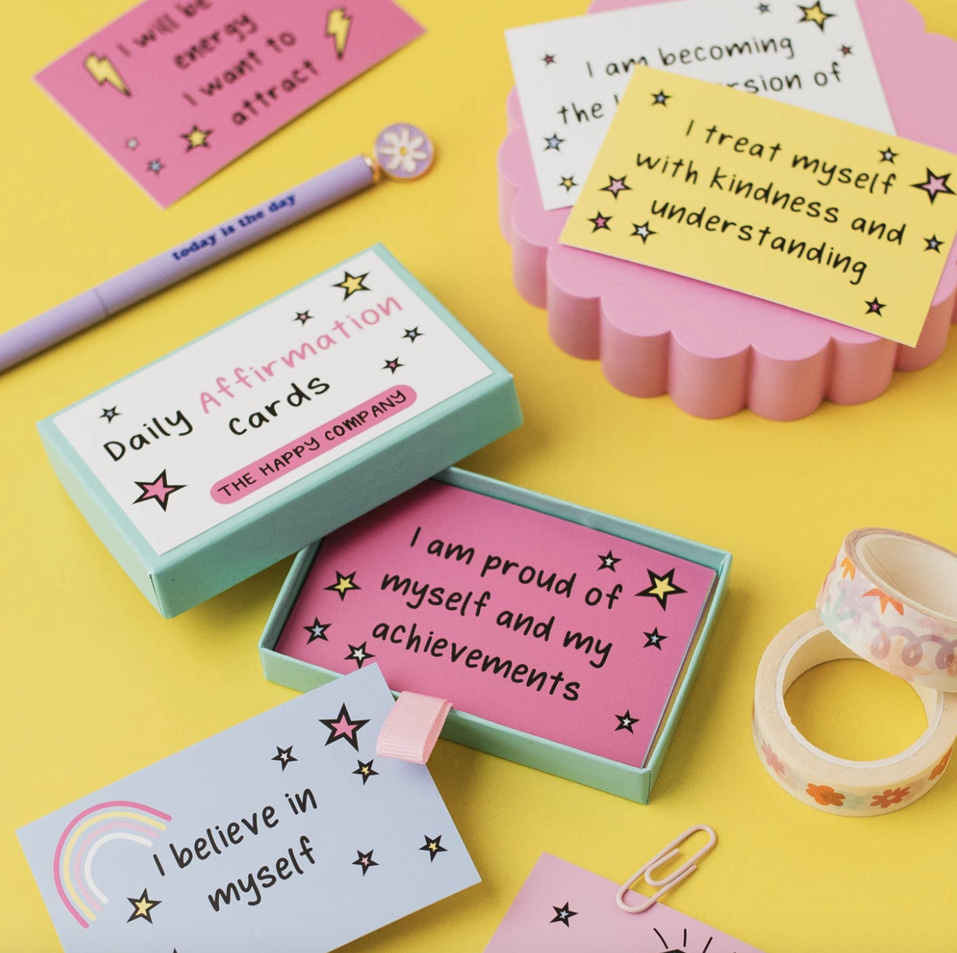 Daily Happiness Affirmation Cards