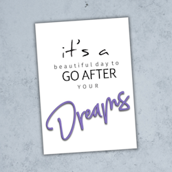 Occasions Inspirasjonskort - Go after you Dreams