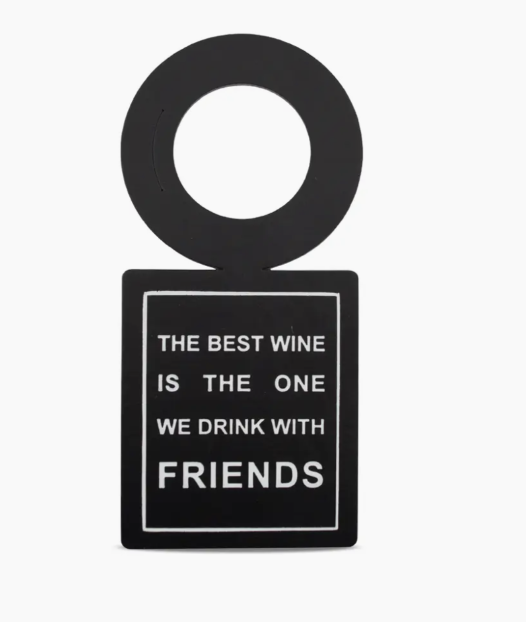 Vinstrip - Flaskekort Sort - The best wine is