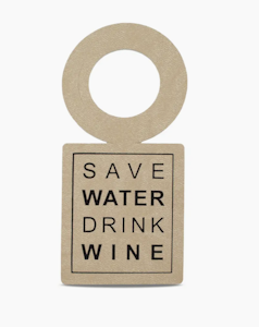 Vinstrip - Flaskekort Gull - "Save Water Drink Wine"