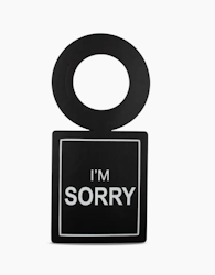 Vinstrip - Flaskekort Sort- "I'm Sorry"