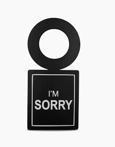 Vinstrip - Flaskekort Sort- "I'm Sorry"