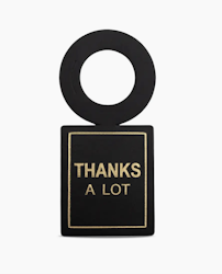 Vinstrip - Flaskekort Sort- "Thanks a Lot"