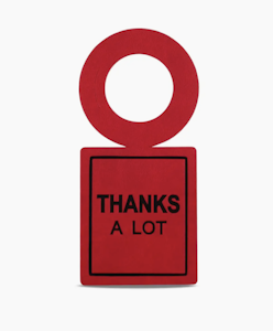 Vinstrip - Flaskekort Rød - "Thanks a Lot"