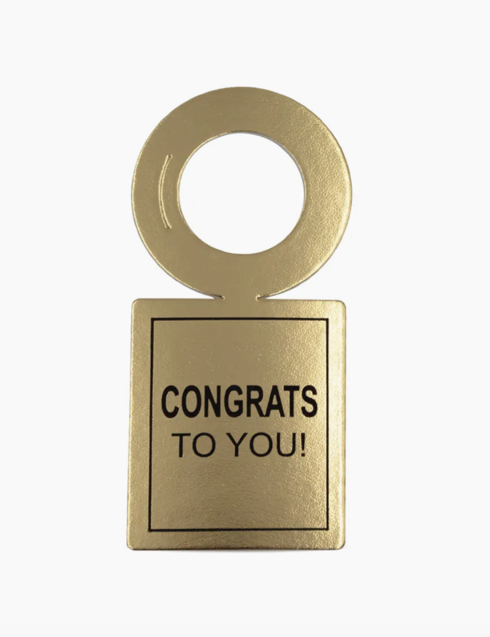 Vinstrip - Flaskekort Gull - "Congrats to you"