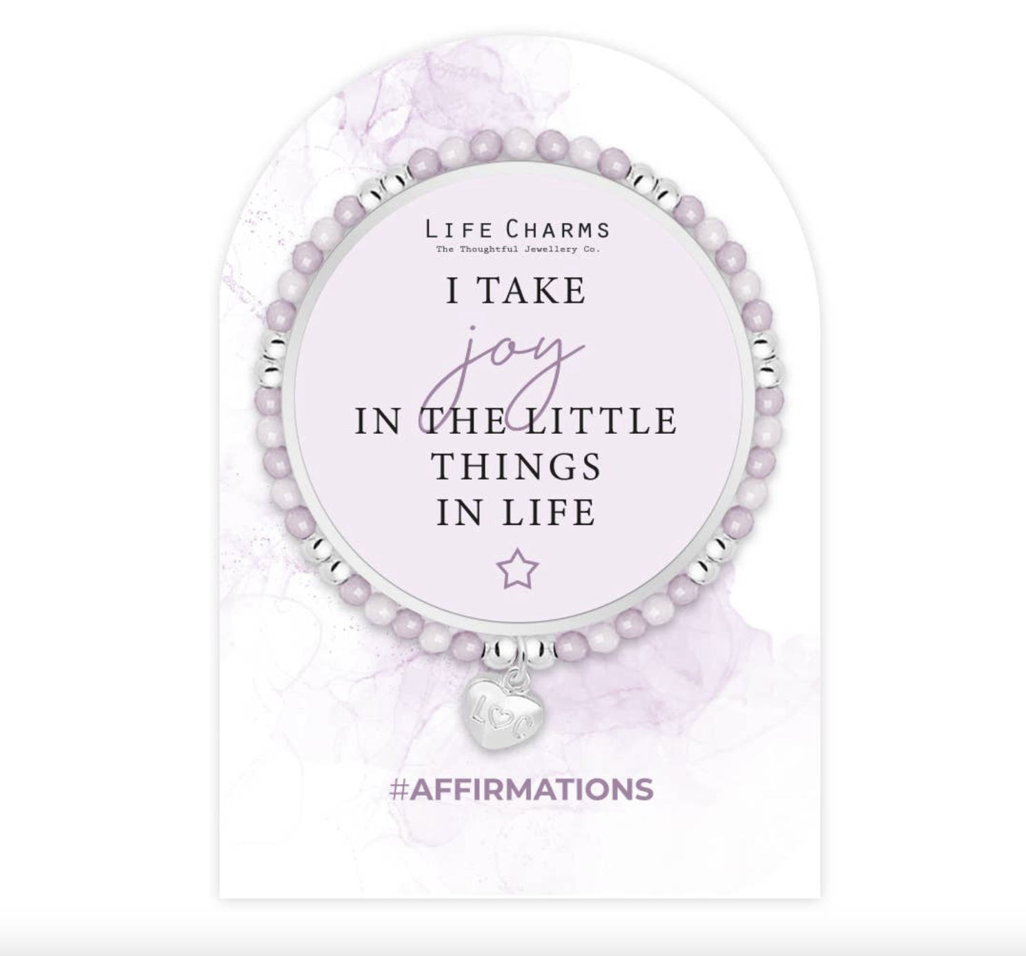 Life Charms - Affirmation Bracelet - "Joy in the little things in life"
