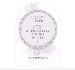 Life Charms - Affirmation Bracelet - "Joy in the little things in life"