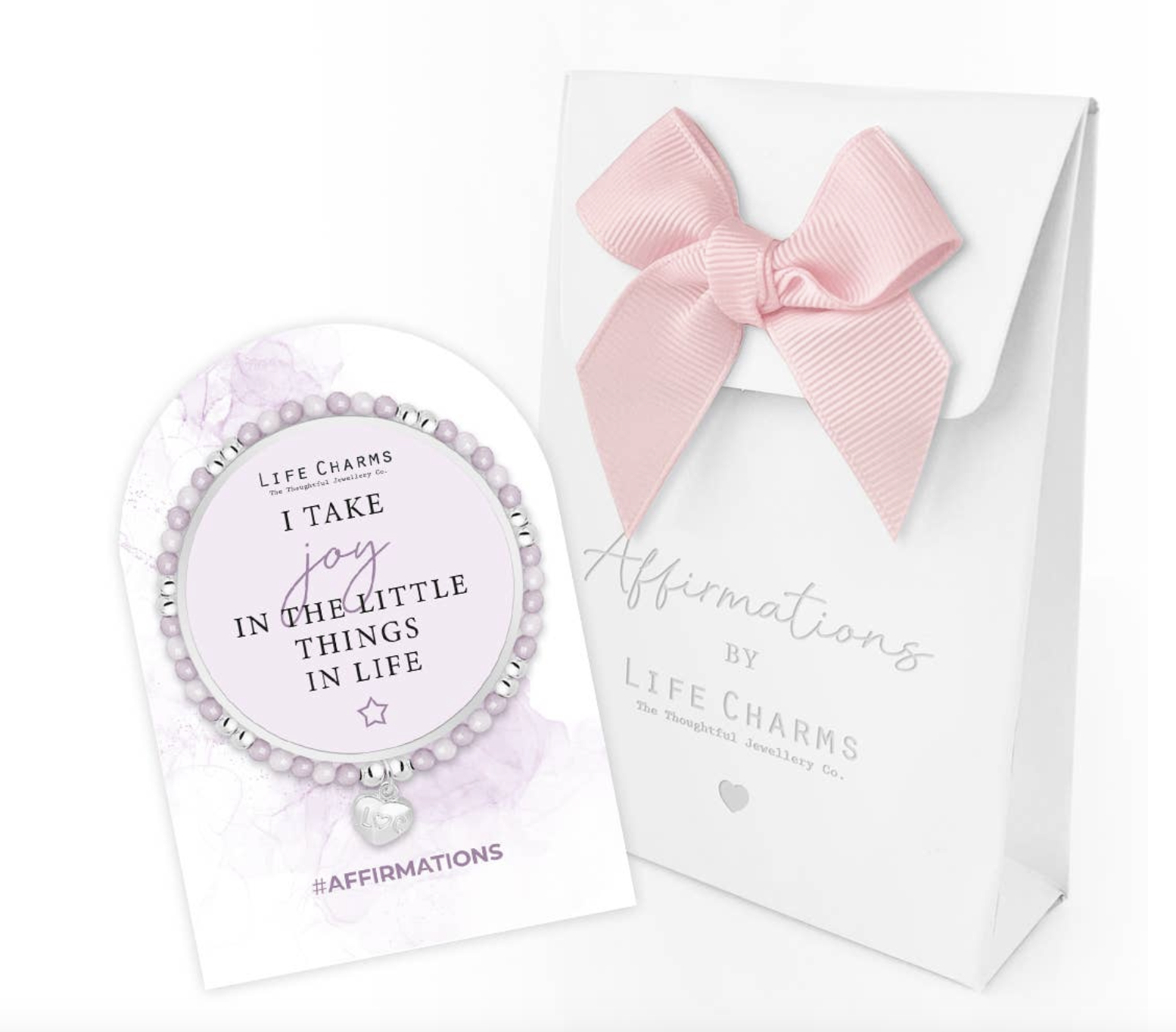 Life Charms - Affirmation Bracelet - "Joy in the little things in life"