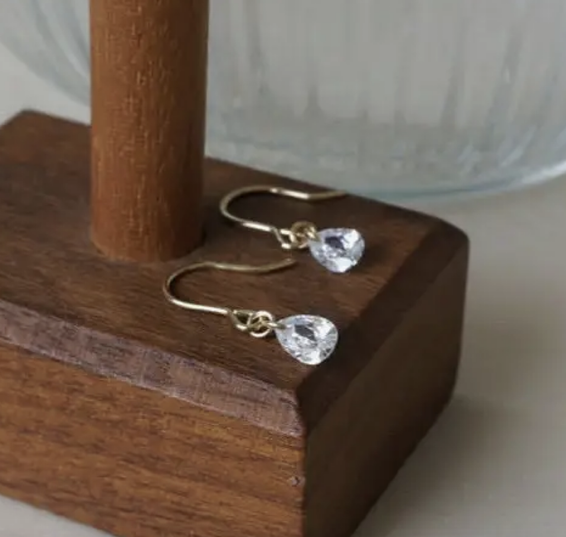 Dråpeformet Cubic Zirconia Øredobber