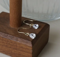 Dråpeformet Cubic Zirconia Øredobber