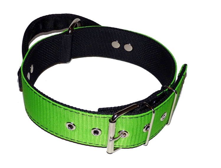 Halsband "Working Dog" 5 cm bred, limegrön