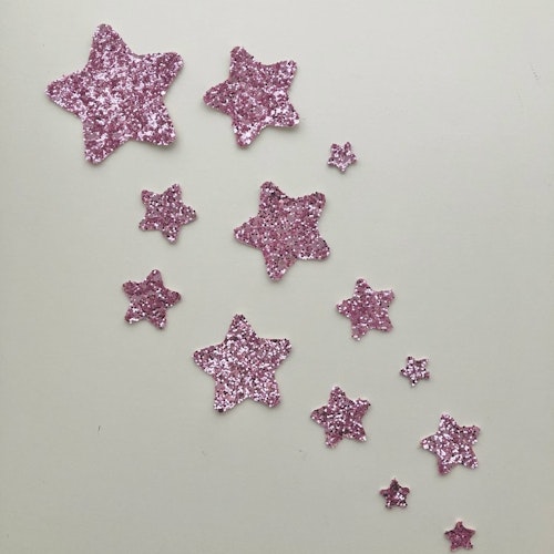 Wallstickers glitter rosa