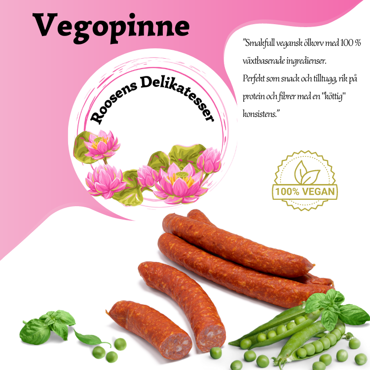 Vegopinne - 4 pack  Vegansk ölkorv