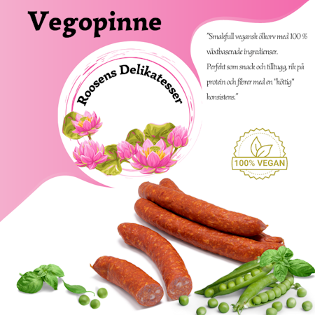 Vegopinne - 4 pack  Vegansk ölkorv