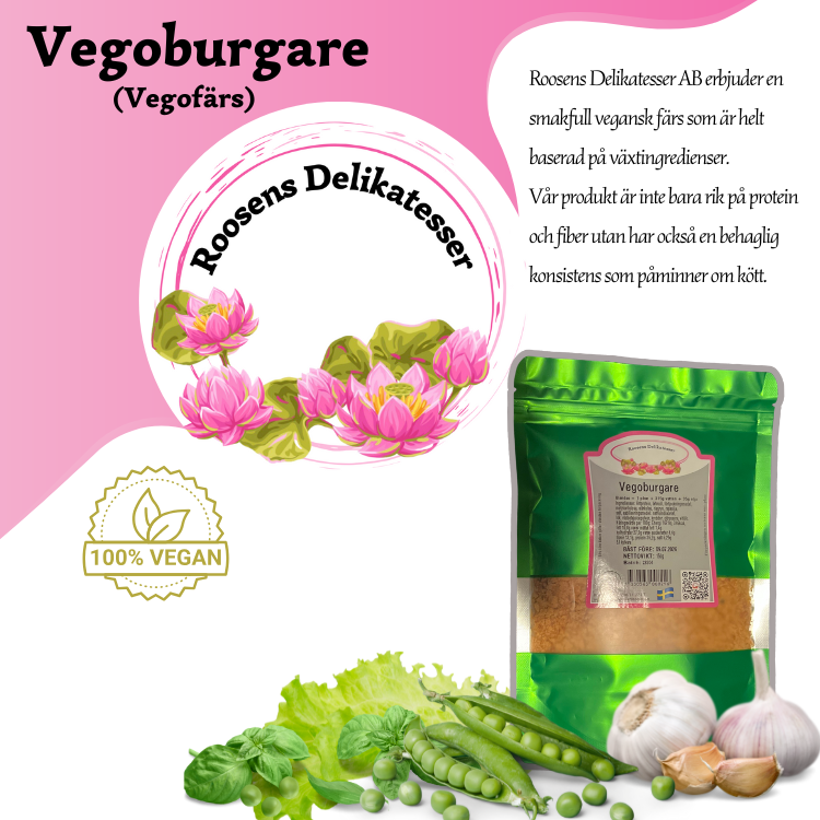 Vegoburgare (Vegofärs) 1 pack