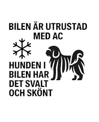 Bildekal - AC-utrustad bil - Komondor