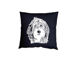 Bearded collie - Kuddfodral stencil