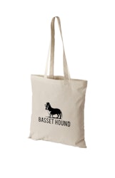 Basset hound - olika motiv - tygkasse