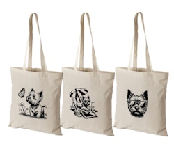 Cairnterrier - flera motiv - tygkasse