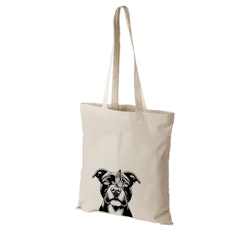 Staffordshire bullterrier / fjäril på nosen