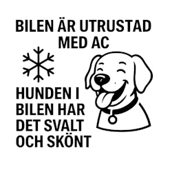 Bildekal - AC-utrustad bil