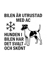 Bildekal - AC-utrustad bil - Foxterrier