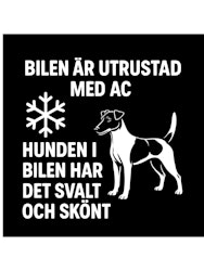 Bildekal - AC-utrustad bil - Foxterrier