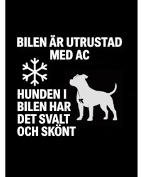Bildekal - AC-utrustad bil - staffordshire bullterrier