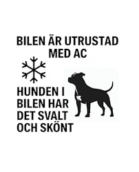 Bildekal - AC-utrustad bil - staffordshire bullterrier