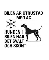 Bildekal - AC-utrustad bil - Ungersk Vizsla