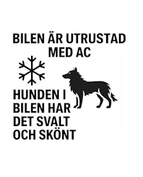 Bildekal - AC-utrustad bil - Mudi