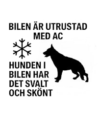 Bildekal - AC-utrustad bil - Tysk schäferhund
