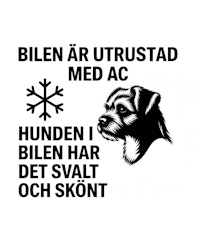 Bildekal - AC-utrustad bil - Borderterrier