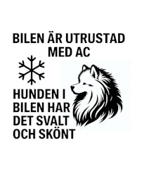 Bildekal - AC-utrustad bil - Samojedhund