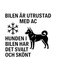 Bildekal - AC-utrustad bil - Norrbottenspets