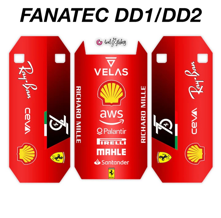 Scuderia Ferrari 2022 dekalkit till Fanatec DD1/DD2