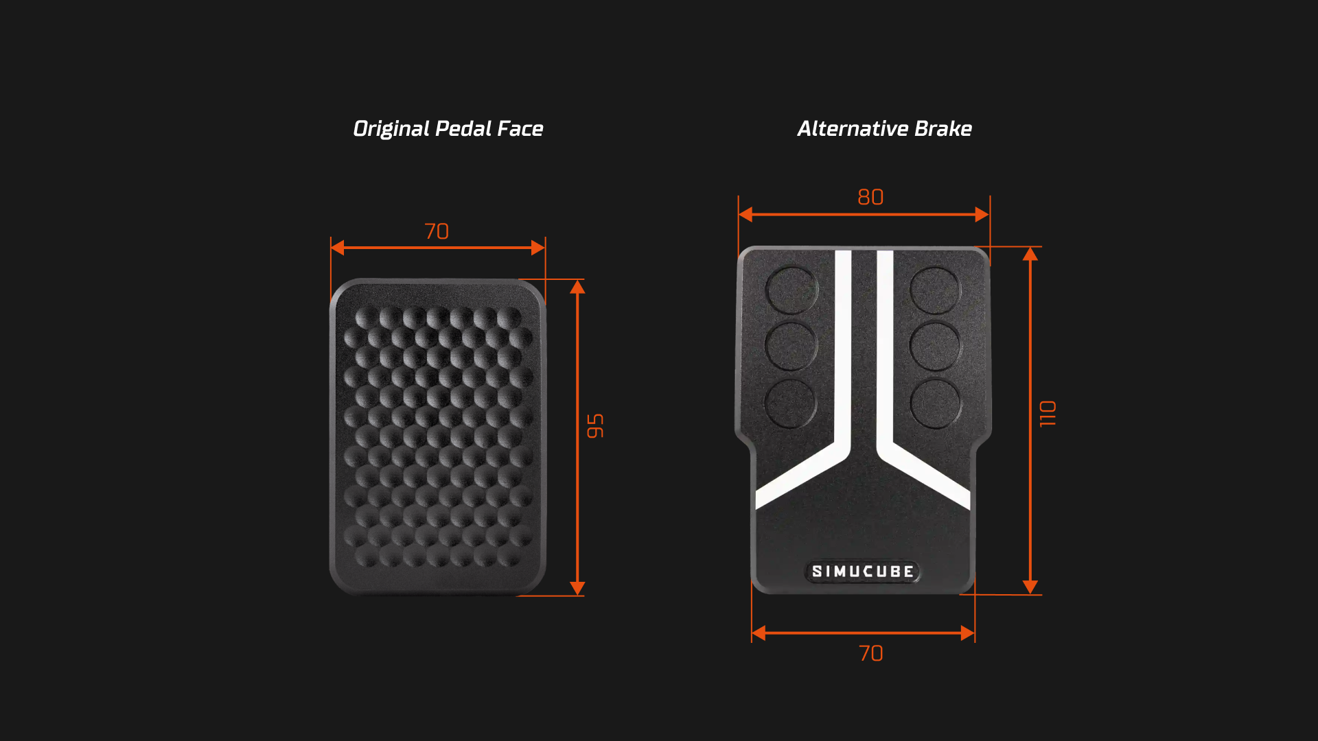 Simucube ActivePedal Brake Pedal Face Plate