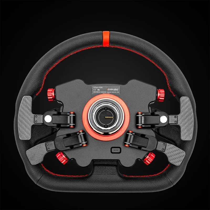 Simagic GT Pro Hub Kolfiber med GT1 D-formad ratt Läder